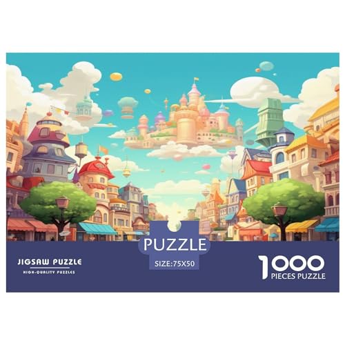 Puzzle für Erwachsene, Picture_Town, 1000 Teile, Holzpuzzle für Kinder ab 12 Jahren, anspruchsvolles Spiel, 1000 Teile (75 x 50 cm) von XJmoney