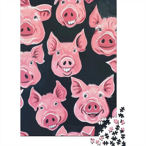 Puzzle mit 1000 Teilen, Tier-Puzzle mit Schweinchen, Puzzle für Erwachsene, Erwachsene, 1000 Teile (75 x 50 cm) von XJmoney