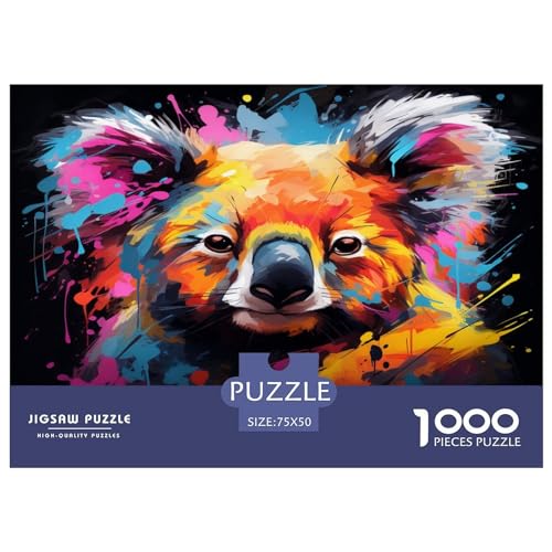 Puzzles 1000 Teile für Erwachsene | Koala-Rätsel | 1000 Teile Puzzle Lernspiele Heimdekoration Puzzle 1000 Teile (75x50cm) von XJmoney