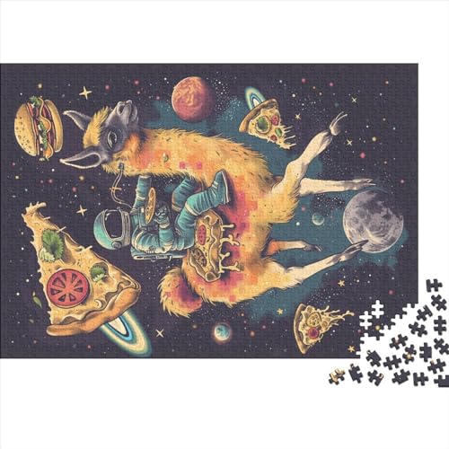 Puzzles 1000 Teile für Erwachsene | Space_Pizza-Rätsel | 1000 Teile Puzzle Lernspiele Heimdekoration Puzzle 1000 Teile (75x50cm) von XJmoney