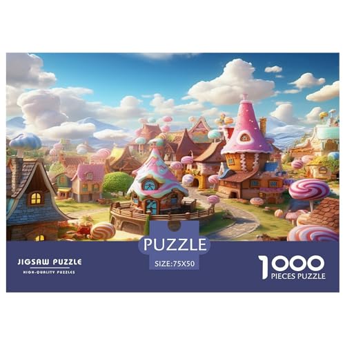 Puzzles für Erwachsene, 1000 Teile, Fantasy_Village_ Puzzles für Erwachsene, herausforderndes Spiel, Denksportaufgaben, 1000 Teile (75 x 50 cm) von XJmoney