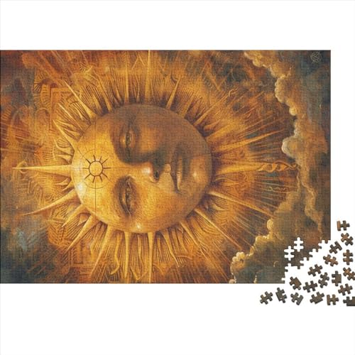 Puzzles für Erwachsene, 1000 Teile, Sonnengott-Puzzles für Erwachsene, Holzbrettpuzzles, lustiges Geschenk, 1000 Teile (75 x 50 cm) von XJmoney