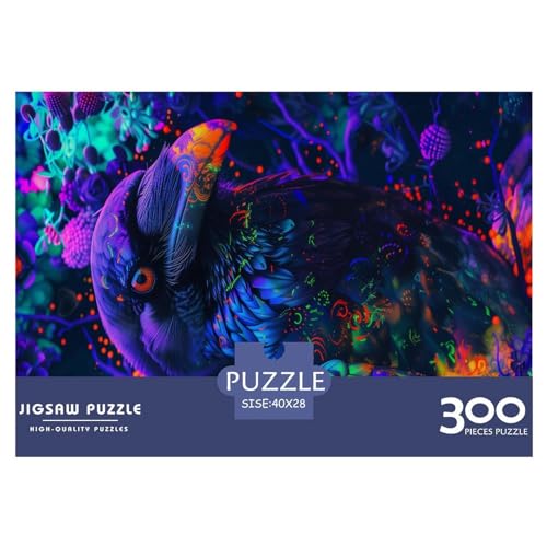 Puzzles für Erwachsene, 300 Teile, Bunte Krähenpuzzles für Erwachsene, Holzbrettpuzzles, lustiges Geschenk, 300 Teile (40 x 28 cm) von XJmoney