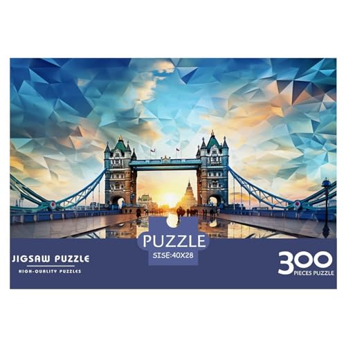 Puzzles für Erwachsene, 300 Teile, London-Puzzles für Erwachsene, Holzbrettpuzzles, lustiges Geschenk, 300 Teile (40 x 28 cm) von XJmoney