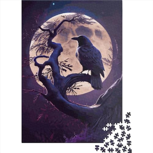 Rechteckiges Papierpuzzle mit Raben-Motiv, für Erwachsene und Jugendliche, Geburtstagsgeschenk, 38 x 26 cm, 1000 Stück Rechteckiges Papierpuzzle mit Raben-Motiv, für Erwachsene und Jugendliche, Geburtstagsgeschenk, 38 x 26 cm, 1000 Stück von XJmoney