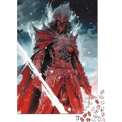 Red Faced Warrior Dekompression Puzzle aus 100% recyceltem Karton für Kinder Erwachsene Halloween Geschenke 38x26cm/1000 Teile von XJmoney