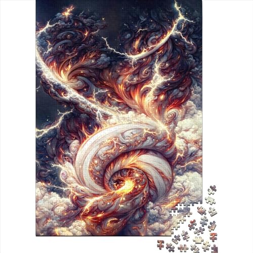 Red Fire Storm Puzzle, die sich perfekt zusammenstecken, hochwertiges Karton-Puzzle für Kinder und Erwachsene ab 12 Jahren, Halloween-Geschenke 38 x 26 cm / 1000 Teile Red Fire Storm Puzzle, die sich perfekt zusammenstecken, hochwertiges Karton-Puzzle für Kinder und Erwachsene ab 12 Jahren, Halloween-Geschenke 38 x 26 cm / 1000 Teile von XJmoney