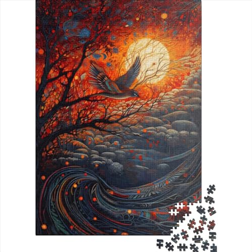 Schönes Vogelpuzzle Anpassbare Bilder 100% recyceltes Karton-Puzzle für Jungen oder Mädchen 38x26cm/1000 Teile von XJmoney