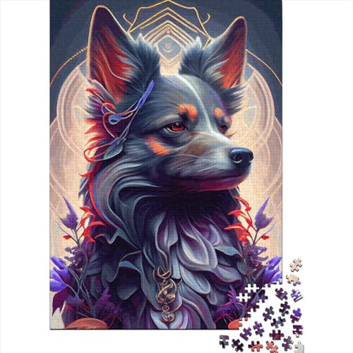 Schönes buntes Hundepuzzle, lustiges Premium-Puzzle für die Familie für Frauen und Männer, 70 x 50 cm/1000 Stück Schönes buntes Hundepuzzle, lustiges Premium-Puzzle für die Familie für Frauen und Männer, 70 x 50 cm/1000 Stück von XJmoney