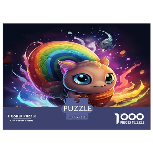 Snail's Pace-Puzzle, 1000 Teile, kreatives rechteckiges großes Familienpuzzlespiel, Kunstwerk für Erwachsene und Teenager, 1000 Teile (75 x 50 cm) von XJmoney