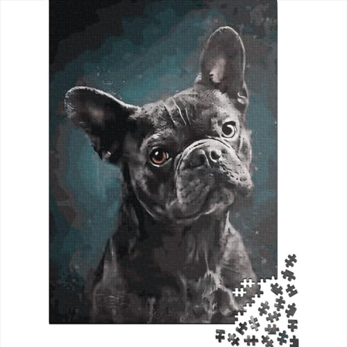 Spritzendes Hundepuzzle, herausfordernd und anregend, rechteckiges Papierpuzzle für Kinder und Erwachsene, Ostergeschenk, 70 x 50 cm, 1000 Stück von XJmoney