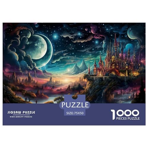 Sternenhimmel-Holzpuzzle für Erwachsene, 1000-teiliges Puzzle, rechteckiges Puzzle, Geschenke für Erwachsene und Kinder, Heimdekoration und Familienspiel, 1000 Teile (75 x 50 cm) von XJmoney