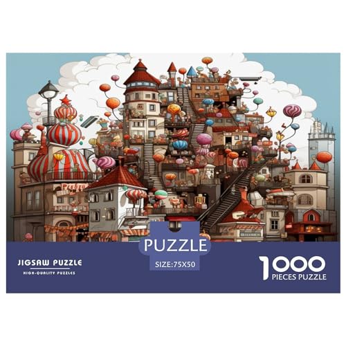 The_Building Puzzles 1000 Teile für Erwachsene, Puzzles für Erwachsene 1000 Teile, Puzzle, Lernspiele, 1000 Teile (75 x 50 cm) von XJmoney