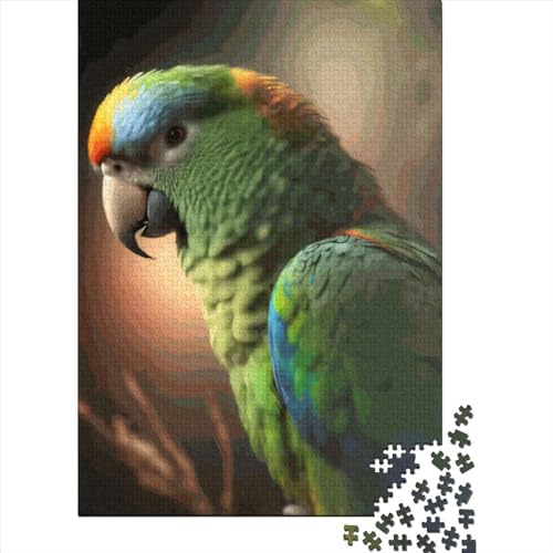 Tierpuzzle Papagei Rechteckiges Papierpuzzle anregend und anregend für Kinder Erwachsene Ostergeschenk 70 x 50 cm / 1000 Teile von XJmoney