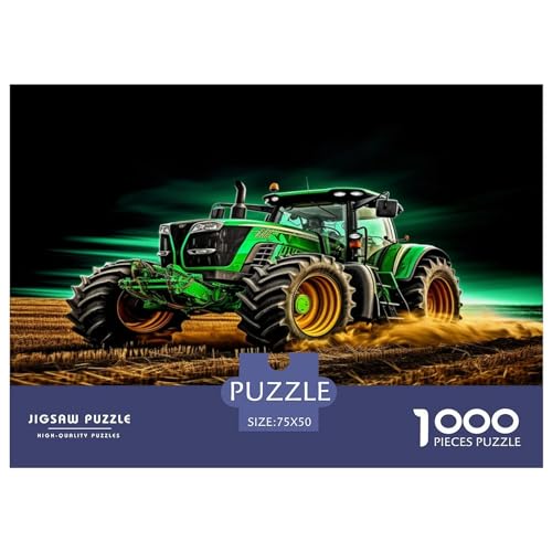 Traktor-Puzzle für Erwachsene, 1000 Teile, klassisches Puzzle, Holzpuzzle, Wandkunst, einzigartiges Spielzeug, Geschenk, 1000 Teile (75 x 50 cm) von XJmoney