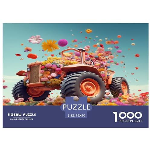 Unmögliche Puzzles für Erwachsene: Farm_Traktor, 1000 Teile, Holzpuzzle, Geschenke für Kinder und Erwachsene, 1000 Teile (75 x 50 cm) von XJmoney
