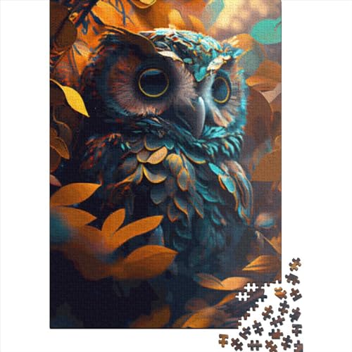 Wald Eule Puzzle Freundliche Materialien Puzzle aus 100% recyceltem Karton für Kinder und Erwachsene ab 12 Jahren Geburtstagsgeschenk 38x26cm / 1000 Teile von XJmoney