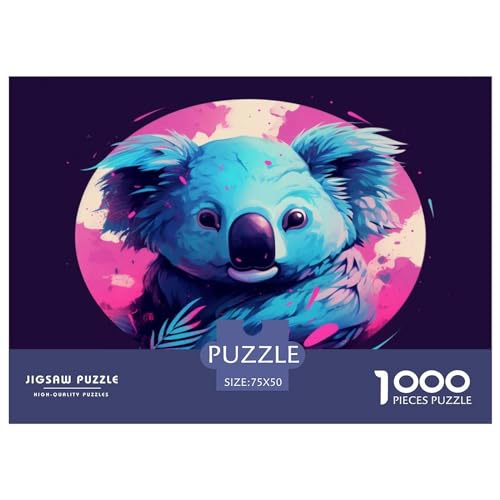 Waschbären 1000 Teile Puzzle für Erwachsene, kreatives rechteckiges Puzzle, Geschenk, Holzpuzzlespiel, Kinder, Denksportaufgaben, Spielzeug, 1000 Teile (75 x 50 cm) von XJmoney