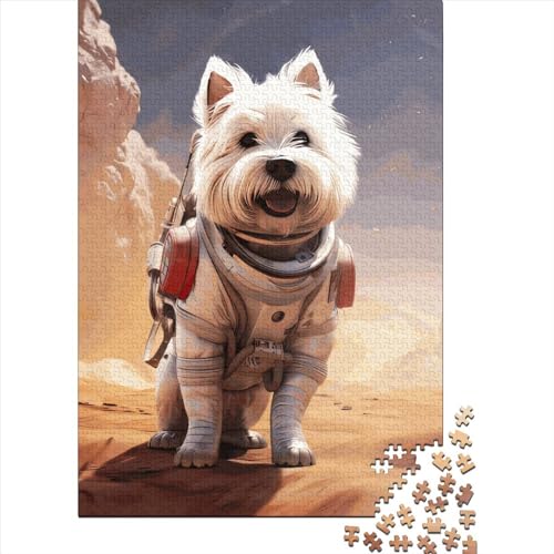 Westie Mars Puzzle Umweltfreundliche Materialien Puzzle aus 100% recyceltem Karton für Kinder und Erwachsene ab 12 Jahren Geburtstagsgeschenk 70x50cm/1000 Teile von XJmoney