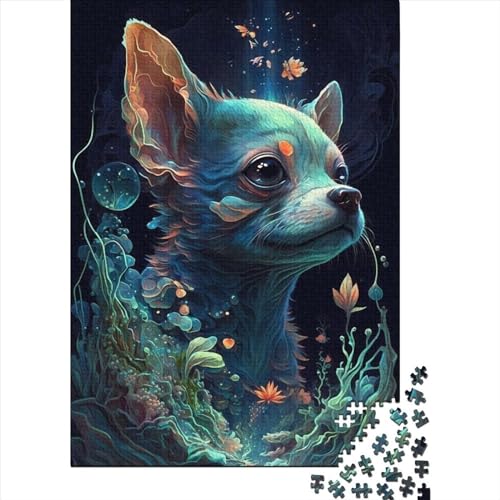 XJmoney Illusion Chihuahua Hund 1000 Teile Puzzle für Erwachsene – Impossible Puzzle – Rätsel Brain Challenge Puzzle für Kinder 1000 Teile (75 x 50 cm) von XJmoney