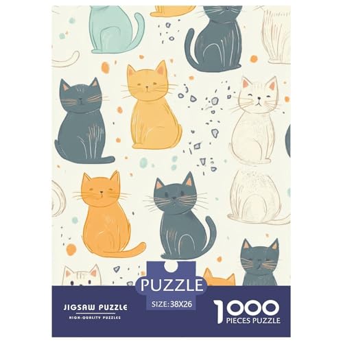 Cartoon-Katze 1000 Teile Tiere Puzzle Für Erwachsene Geburtstag Lernspiel Family Challenging Games Wohnkultur Stress Relief 38x26cm/1000pcs Cartoon-Katze 1000 Teile Tiere Puzzle Für Erwachsene Geburtstag Lernspiel Family Challenging Games Wohnkultur Stress Relief 38x26cm/1000pcs von XKASKDFKE