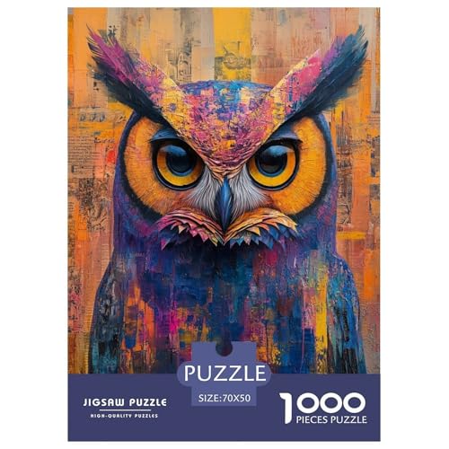 Coole Eule Erwachsene Puzzle 1000 Teile Tiere Wohnkultur Family Challenging Games Educational Game Geburtstag Stress Relief Toy 70x50cm/1000pcs Coole Eule Erwachsene Puzzle 1000 Teile Tiere Wohnkultur Family Challenging Games Educational Game Geburtstag Stress Relief Toy 70x50cm/1000pcs von XKASKDFKE