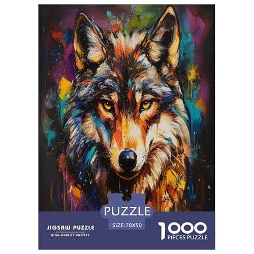 Cooler Wolf 1000 Teile Tiere Erwachsene Puzzle Educational Game Geburtstag Family Challenging Games Wohnkultur Entspannung Und Intelligenz 70x50cm/1000pcs Cooler Wolf 1000 Teile Tiere Erwachsene Puzzle Educational Game Geburtstag Family Challenging Games Wohnkultur Entspannung Und Intelligenz 70x50cm/1000pcs von XKASKDFKE