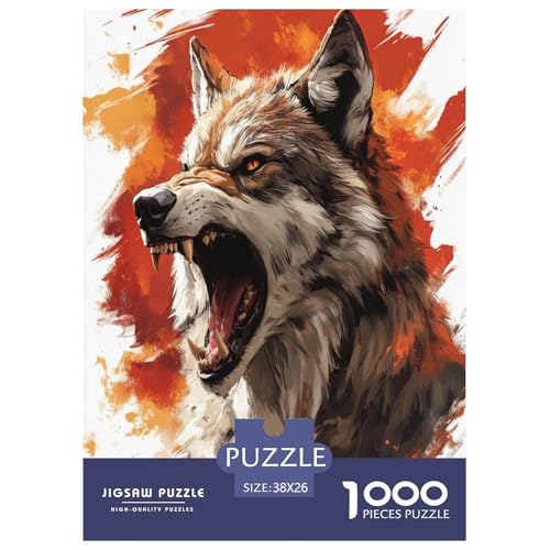 Cooler Wolf Puzzle 1000 Teile Tiere Erwachsene Geschicklichkeitsspiel Für Die Ganze Familie Wohnkultur Lernspiel Geburtstag Stress Relief 38x26cm/1000pcs Cooler Wolf Puzzle 1000 Teile Tiere Erwachsene Geschicklichkeitsspiel Für Die Ganze Familie Wohnkultur Lernspiel Geburtstag Stress Relief 38x26cm/1000pcs von XKASKDFKE