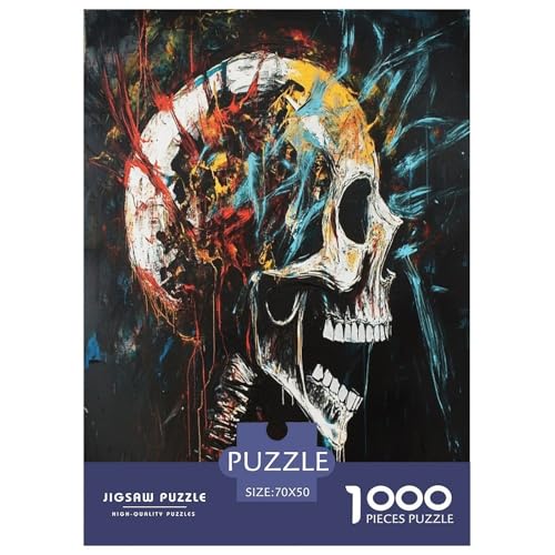 Creative Skelette Erwachsene 1000 Teile Skelette Puzzle Lernspiel Family Challenging Games Geburtstag Moderne Wohnkultur Stress Relief Toy 70x50cm/1000pcs von XKASKDFKE