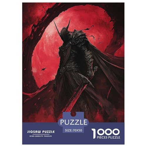 Dämonenkrieger 1000 Teile Coole Schwertkämpfer Erwachsene Puzzles Family Challenging Games Wohnkultur Lernspiel Geburtstag Entspannung Und Intelligenz 70x50cm/1000pcs von XKASKDFKE