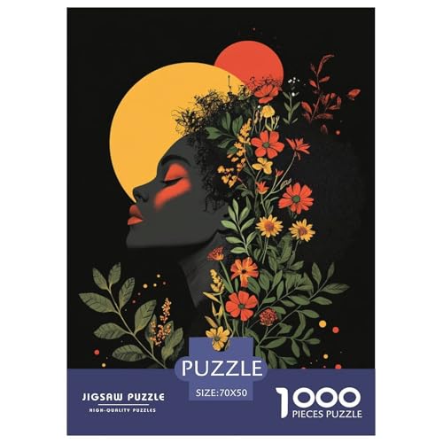 Farbenfrohes Puzzle Botanisches Porträt Geschicklichkeitsspiel Home Dekoration Puzzle Art Pflanzen Buntes Legespiel 1000-teilige Puzzles Herausforderndes Puzzle Für Erwachsene Kinder 70x50cm/1000pcs von XKASKDFKE