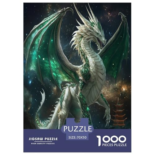Farbenfrohes Puzzle Cooler Drache Geschicklichkeitsspiel Home Dekoration Puzzle Tiere Buntes Legespiel 1000 Teile Erwachsenen Puzzle Für Erwachsene Kinder 70x50cm/1000pcs von XKASKDFKE