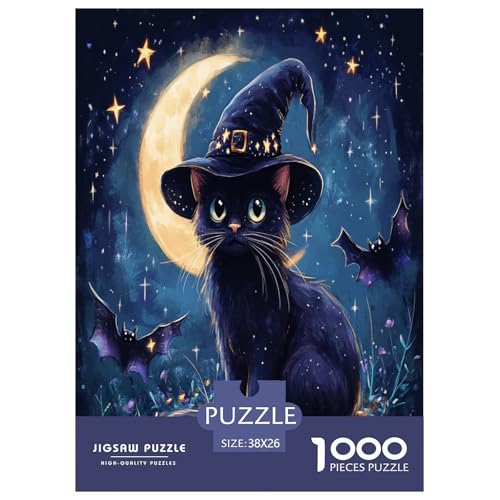 Farbenfrohes Puzzle Halloween-Katze Puzzle Farbenfrohes Legespiel Erwachsene Puzzles Tieres Clevere Rätsel 1000 Teile Herausforderndes Puzzle Für Erwachsene Und Kinder 38x26cm/1000pcs Farbenfrohes Puzzle Halloween-Katze Puzzle Farbenfrohes Legespiel Erwachsene Puzzles Tieres Clevere Rätsel 1000 Teile Herausforderndes Puzzle Für Erwachsene Und Kinder 38x26cm/1000pcs von XKASKDFKE