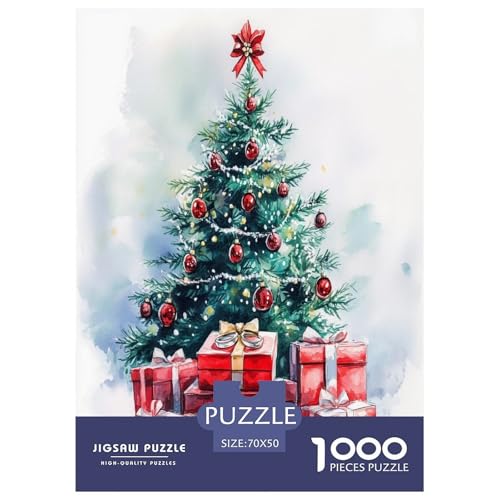 Farbenfrohes Puzzle Weihnachtsbaum Geschicklichkeitsspiel Home Dekoration Puzzle Puzzle 1000 Teile Geburtstagsgeschenk Für Erwachsene Für Erwachsene 70x50cm von XKASKDFKE