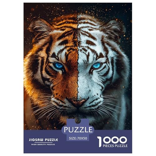 Farbenfrohes Puzzle Weißer Tiger Geschicklichkeitsspiel Home Dekoration Puzzle Tieres Buntes Legespiel 1000 Teile Erwachsenen Puzzle Für Erwachsene Kinder 70x50cm/1000pcs Farbenfrohes Puzzle Weißer Tiger Geschicklichkeitsspiel Home Dekoration Puzzle Tieres Buntes Legespiel 1000 Teile Erwachsenen Puzzle Für Erwachsene Kinder 70x50cm/1000pcs von XKASKDFKE