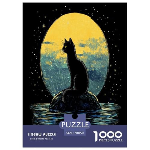 Halloween-Katze 1000 Teile Tieres Puzzle Für Erwachsene Geburtstag Lernspiel Family Challenging Games Wohnkultur Stress Relief 70x50cm/1000pcs Halloween-Katze 1000 Teile Tieres Puzzle Für Erwachsene Geburtstag Lernspiel Family Challenging Games Wohnkultur Stress Relief 70x50cm/1000pcs von XKASKDFKE