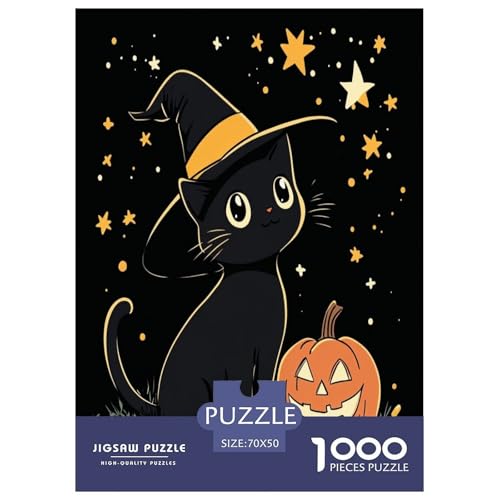 Halloween-Katze Puzzles 1000 Teile Tieres Für Erwachsene Family Challenging Games Geburtstag Home Decor Educational Game Stress Relief 70x50cm/1000pcs Halloween-Katze Puzzles 1000 Teile Tieres Für Erwachsene Family Challenging Games Geburtstag Home Decor Educational Game Stress Relief 70x50cm/1000pcs von XKASKDFKE