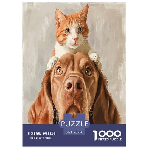 Hund und Katze Puzzle 1000 Teile Pet Tieres Erwachsene Family Challenging Games Geburtstag Educational Game Moderne Wohnkultur Stress Relief 70x50cm/1000pcs Hund und Katze Puzzle 1000 Teile Pet Tieres Erwachsene Family Challenging Games Geburtstag Educational Game Moderne Wohnkultur Stress Relief 70x50cm/1000pcs von XKASKDFKE