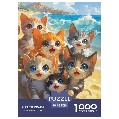 Katze am Meer Erwachsene Puzzle 1000 Teile Tiere Wohnkultur Family Challenging Games Educational Game Geburtstag Stress Relief Toy 38x26cm/1000pcs Katze am Meer Erwachsene Puzzle 1000 Teile Tiere Wohnkultur Family Challenging Games Educational Game Geburtstag Stress Relief Toy 38x26cm/1000pcs von XKASKDFKE