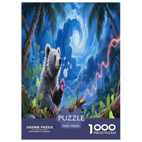 Kinkajou 1000 Teile Wildtiere Puzzle Für Erwachsene Geburtstag Lernspiel Family Challenging Games Wohnkultur Stress Relief 70x50cm/1000pcs von XKASKDFKE