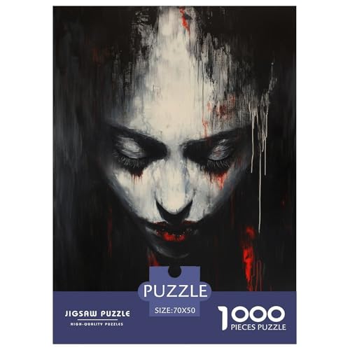 Kreatives Porträt 1000 Teile Kunstbilder Für Erwachsene Puzzles Lernspiel Wohnkultur Geburtstag Family Challenging Games Stress Relief Toy 70x50cm/1000pcs von XKASKDFKE