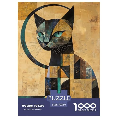 Künstlerische Katze Erwachsene 1000 Teile Tiere Puzzles Lernspiel Wohnkultur Geburtstag Family Challenging Games Entspannung Und Intelligenz 70x50cm/1000pcs Künstlerische Katze Erwachsene 1000 Teile Tiere Puzzles Lernspiel Wohnkultur Geburtstag Family Challenging Games Entspannung Und Intelligenz 70x50cm/1000pcs von XKASKDFKE