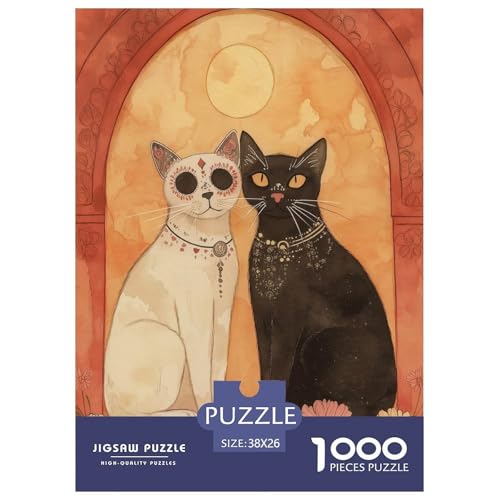 Künstlerische Katze Für Erwachsene 1000 Teile Tiere Puzzle Home Decor Lernspiel Family Challenging Games Geburtstag Stress Relief Toy 38x26cm/1000pcs Künstlerische Katze Für Erwachsene 1000 Teile Tiere Puzzle Home Decor Lernspiel Family Challenging Games Geburtstag Stress Relief Toy 38x26cm/1000pcs von XKASKDFKE