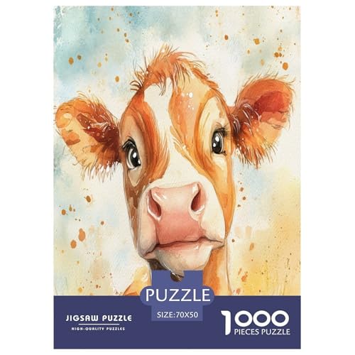 Künstlerische Kuh Erwachsene 1000 Teile Tiere Puzzles Educational Game Home Decor Geburtstag Family Challenging Games Stress Relief Toy 70x50cm/1000pcs Künstlerische Kuh Erwachsene 1000 Teile Tiere Puzzles Educational Game Home Decor Geburtstag Family Challenging Games Stress Relief Toy 70x50cm/1000pcs von XKASKDFKE