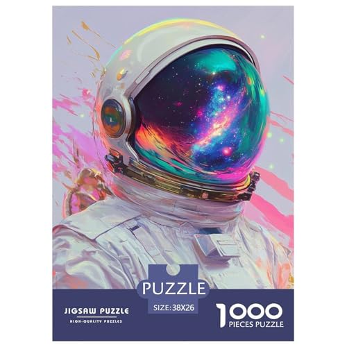 Kunst-Astronaut 1000 Teile Raumanzüge Puzzle Für Erwachsene Wohnkultur Lernspiel Geburtstag Family Challenging Games Stress Relief 38x26cm/1000pcs von XKASKDFKE