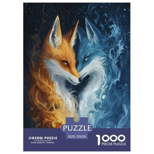 Kunst-Fuchs 1000 Teile Tiere Puzzle Für Erwachsene Family Challenging Games Home Decor Geburtstag Lernspiel Entspannung Und Intelligenz 70x50cm/1000pcs von XKASKDFKE