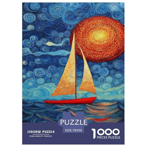Kunst-Segelboot Puzzles 1000 Teile Fahrzeuge Für Erwachsene Geburtstag Family Challenging Games Lernspiel Moderne Wohnkultur Stress Relief 70x50cm/1000pcs Kunst-Segelboot Puzzles 1000 Teile Fahrzeuge Für Erwachsene Geburtstag Family Challenging Games Lernspiel Moderne Wohnkultur Stress Relief 70x50cm/1000pcs von XKASKDFKE