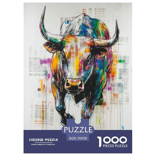 Kunstkuh Erwachsene 1000 Teile Tiere Puzzles Lernspiel Wohnkultur Geburtstag Family Challenging Games Entspannung Und Intelligenz 70x50cm/1000pcs von XKASKDFKE