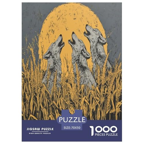 MondWolf 1000 Teile Tiere Puzzle Für Erwachsene Home Decor Lernspiel Geburtstag Family Challenging Games Stress Relief 70x50cm/1000pcs von XKASKDFKE