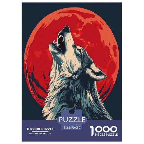 MondWolf Puzzles 1000 Teile Tiere Für Erwachsene Geburtstag Family Challenging Games Lernspiel Moderne Wohnkultur Stress Relief 70x50cm/1000pcs von XKASKDFKE